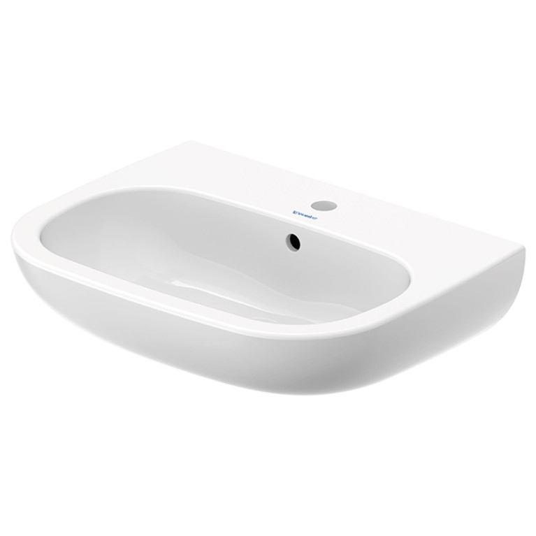 Duravit D-Code Раковина  с перел., с 1 отв. под смес., 600x460мм, Цвет: Белый (Спец.цена из наличия)