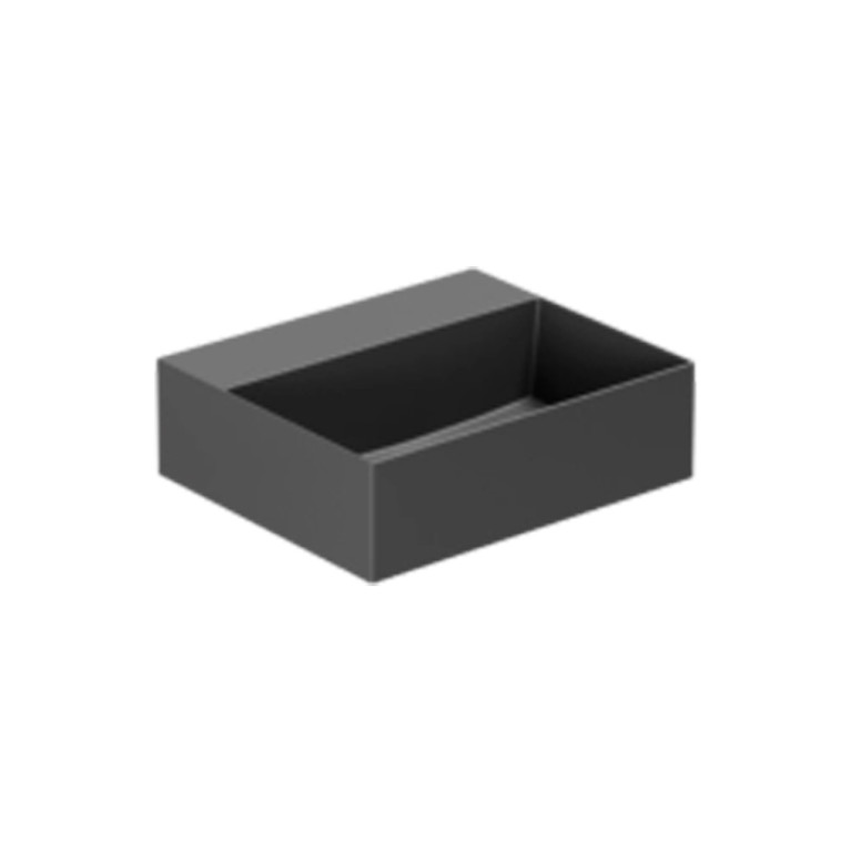 AZZURRA ELEGANCE Squared раковина подвесная/накладная 42х35х12,5 см без отв. под смеситель , цвет CARBONE