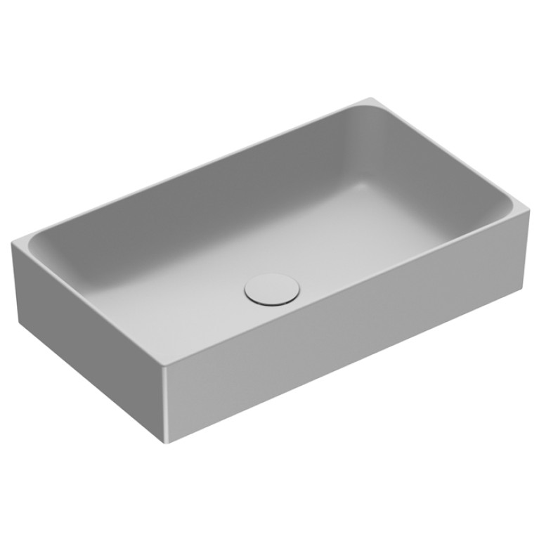 Catalano PREMIUM Раковина 60x35 накладная, без отв. под смеситель, покрытие Cataglaze+, цвет Cemento Satinato