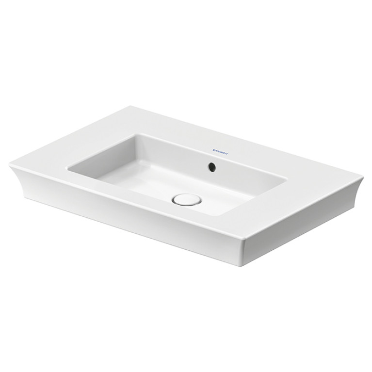 Duravit White Tulip Раковина накладная 750х490  мм,с переливом, без отв. под смеситель, с WonderGliss, цвет: белый