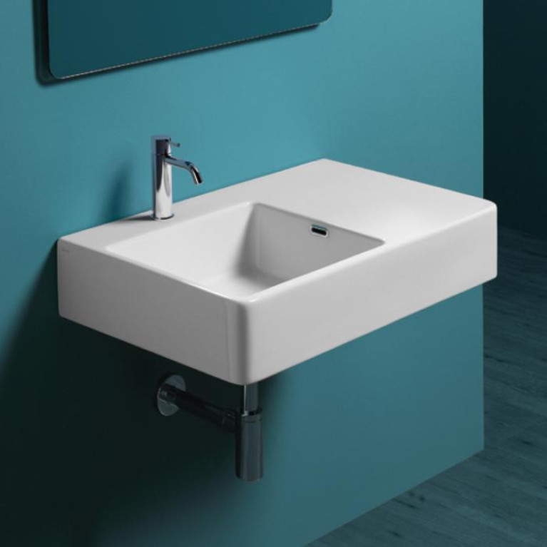 SIMAS Top e lavabi d'arredo раковина накладная/подвесная 75х45 см с 1  отв. под смеситель левая ,цвет белый