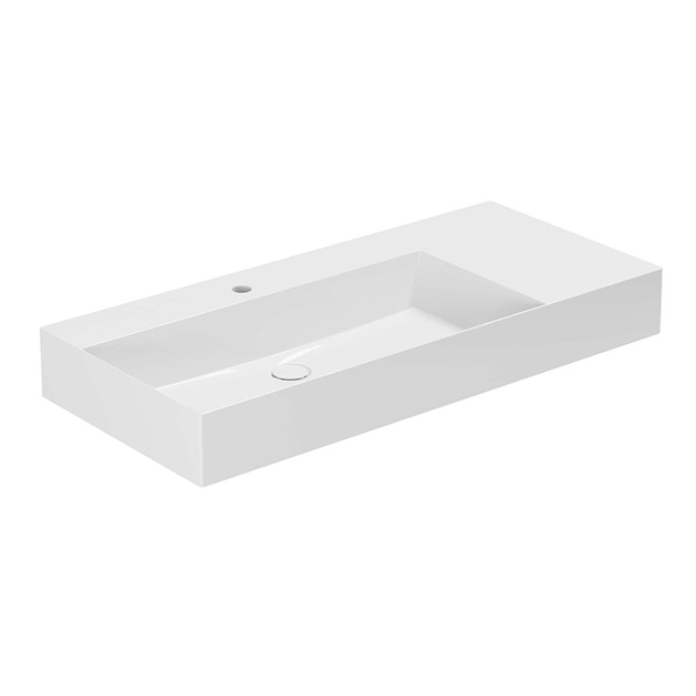 AZZURRA ELEGANCE Squared Раковина подвесная/накладная  102х46х12.5см c отв. под смеситель , цвет белый