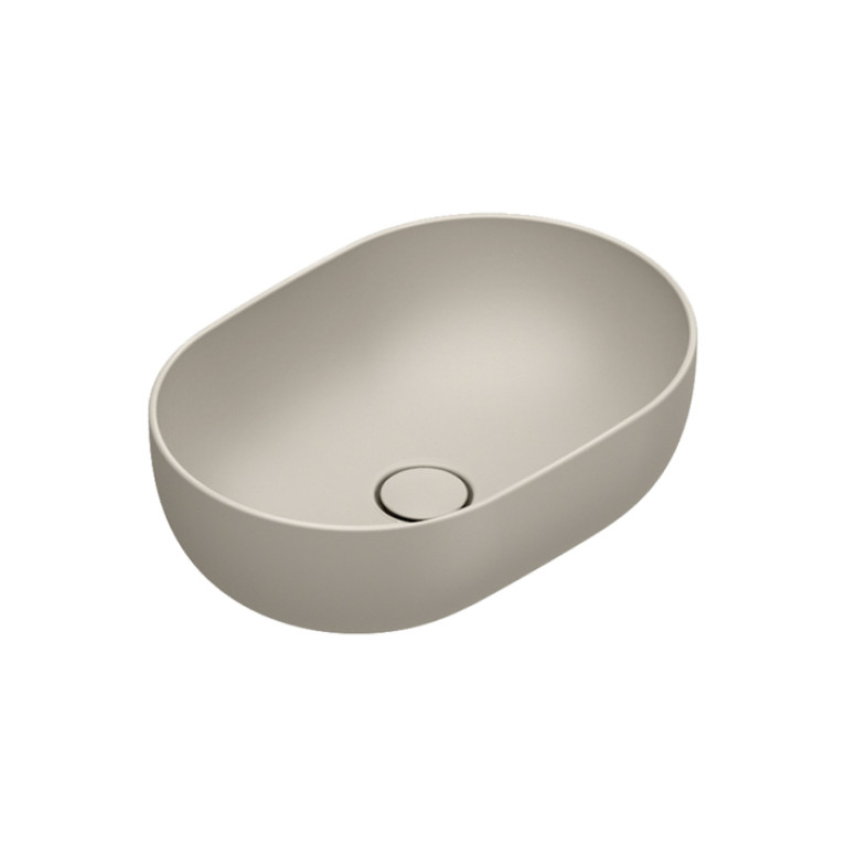 Catalano SFERA Раковина 50x35 h16 накладная, без отв. под смеситель, покрытие Cataglaze+, цвет Sabbia Satinato