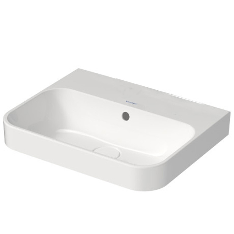 Duravit Happy D.2 Plus Раковина 500х400мм с переливом, без отв под смес, с креплением,  выпуск с керам. покрытием цвет белый