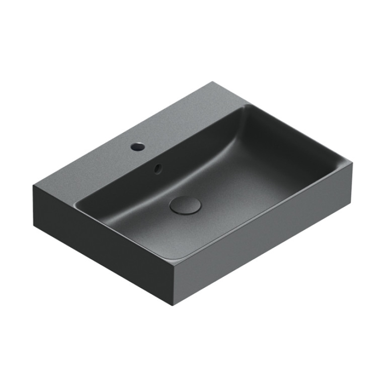 Catalano PREMIUM Раковина 60x47, с 1 отв. под смеситель, покрытие Cataglaze+ , цвет черный матовый