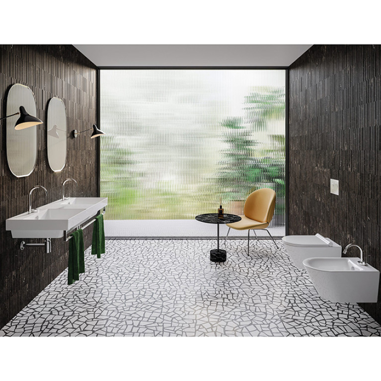Catalano ZERO Раковина 150x50 двойная, с 2 отв. под смеситель, покрытие Cataglaze+, цвет белый глянцевый