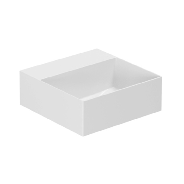 AZZURRA ELEGANCE Squared раковина накладная  35&times;35&times;H12,5 см без отв. под смеситель ,цвет белый