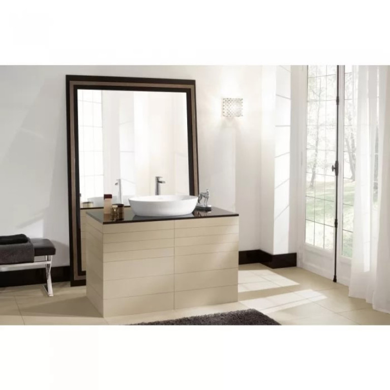 VilleroyBoch Artis Раковина накладная 610*420*125h, без отв. под смеситель, без перелива, TitanCeram, цвет альпийский белый