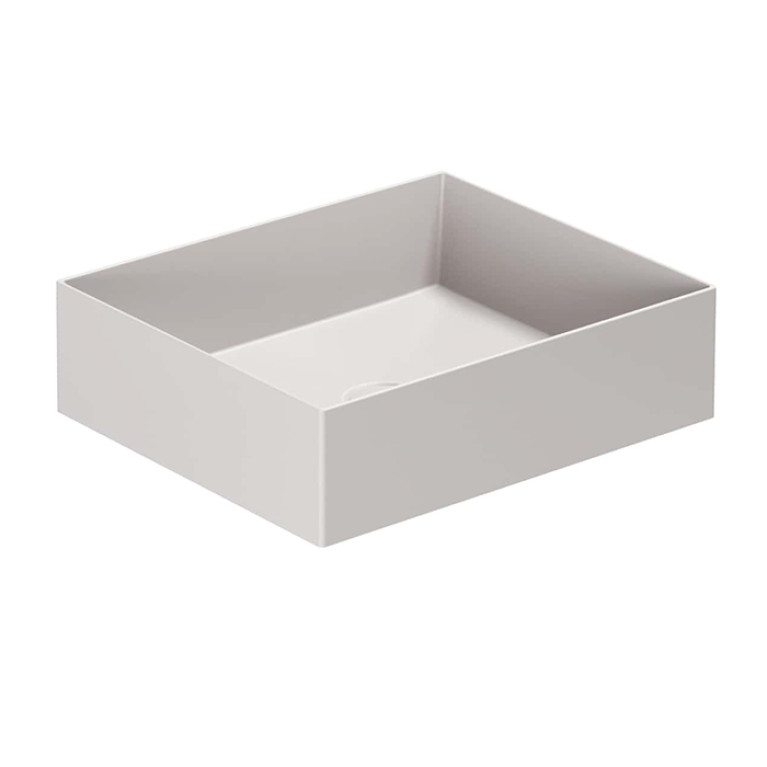 AZZURRA ELEGANCE Squared раковина подвесная/накладная 45х38х15 см без отв. под смеситель , цвет CENERE