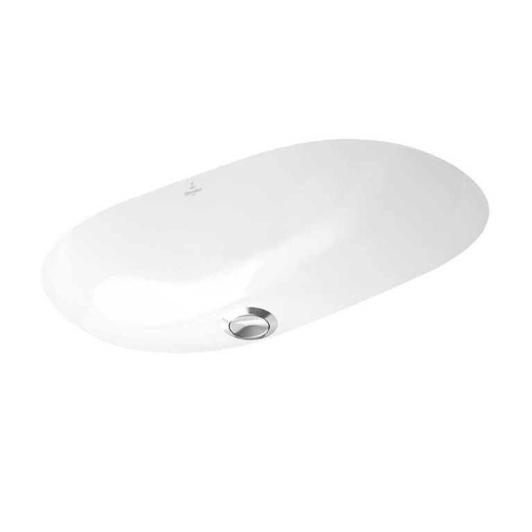 VilleroyBoch O.novo Раковина встраиваемая под столешницу 600*350*215мм, с переливом, крепеж включен, цвет альпийский белый