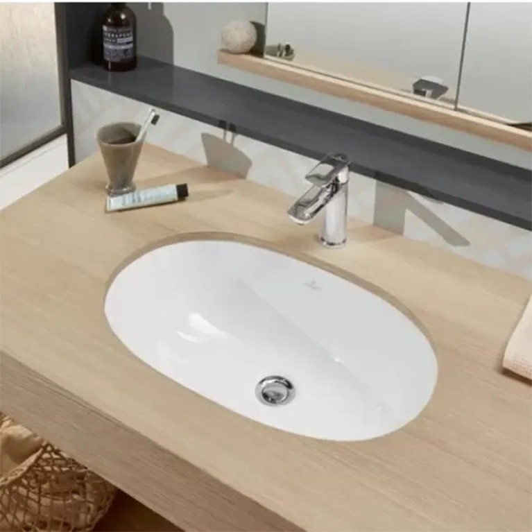 VilleroyBoch O.novo Раковина встраиваемая под столешницу 530*320*205мм, с переливом, крепеж включен, цвет альпийский белый