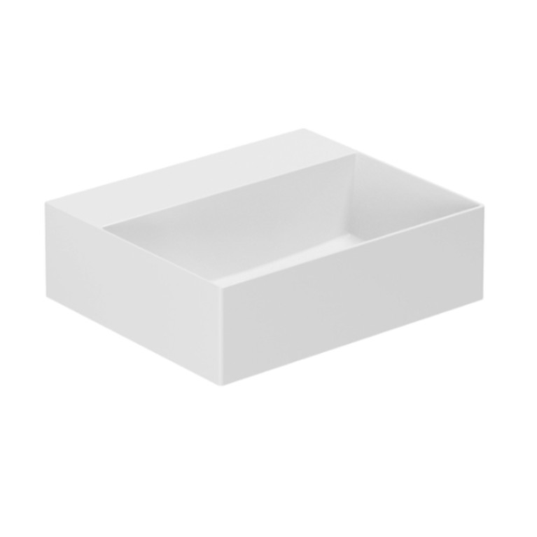 AZZURRA ELEGANCE Squared раковина подвесная/накладная 42х35х12,5 см без отв. под смеситель , цвет белый