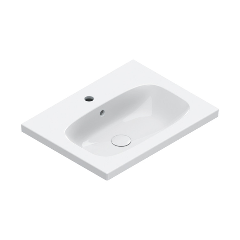 Catalano ALVEA Раковина 60x46, с 1 отв. под смеситель, покрытие Cataglaze+, цвет белый глянцевый