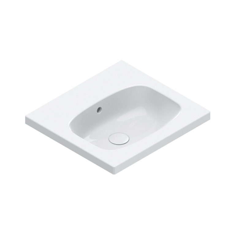 Catalano ALVEA Раковина 50x46, без отв. под смеситель, покрытие Cataglaze+, цвет белый глянцевый