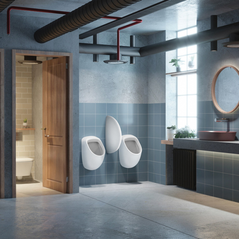 Ideal Standard Перегородка для писсуара 130хh675 мм, керамическая, в комплекте с крепежом, цвет: белый глянец