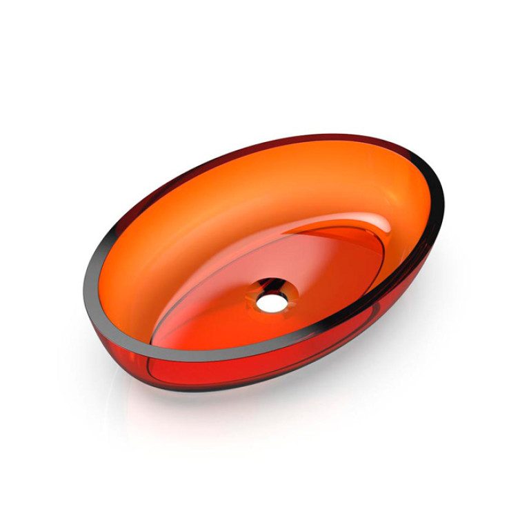 Knief Oval Shape Раковина накладная из полимерного материала 550x370x130 мм, цвет Jaspis # 070
