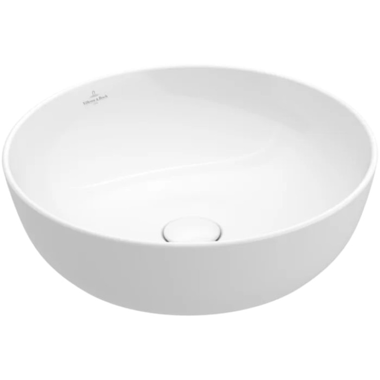VilleroyBoch Artis Раковина накладная 430*430*125h, без отв. под смеситель, без перелива, TitanCeram, цвет альпийский белый