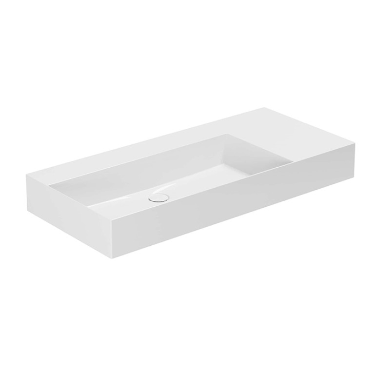 AZZURRA ELEGANCE Squared Раковина подвесная/накладная  102х46х12.5см без отв. под смеситель , цвет белый