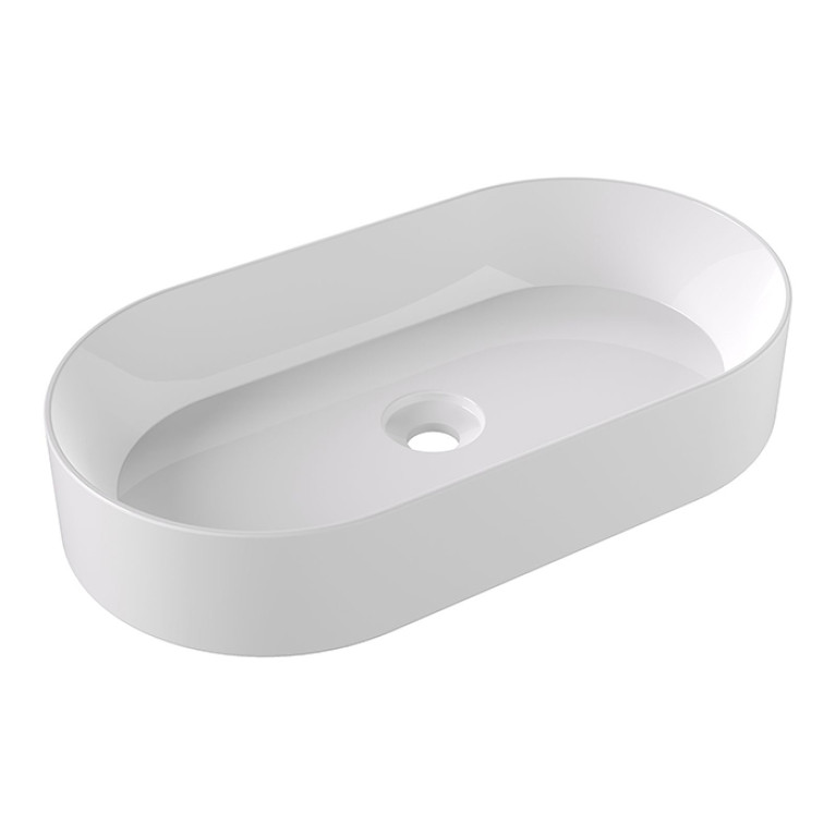 Alice Spy Раковина Oval 65x36хВ12, накладная, без отверстия под смеситель, белый глянцевый