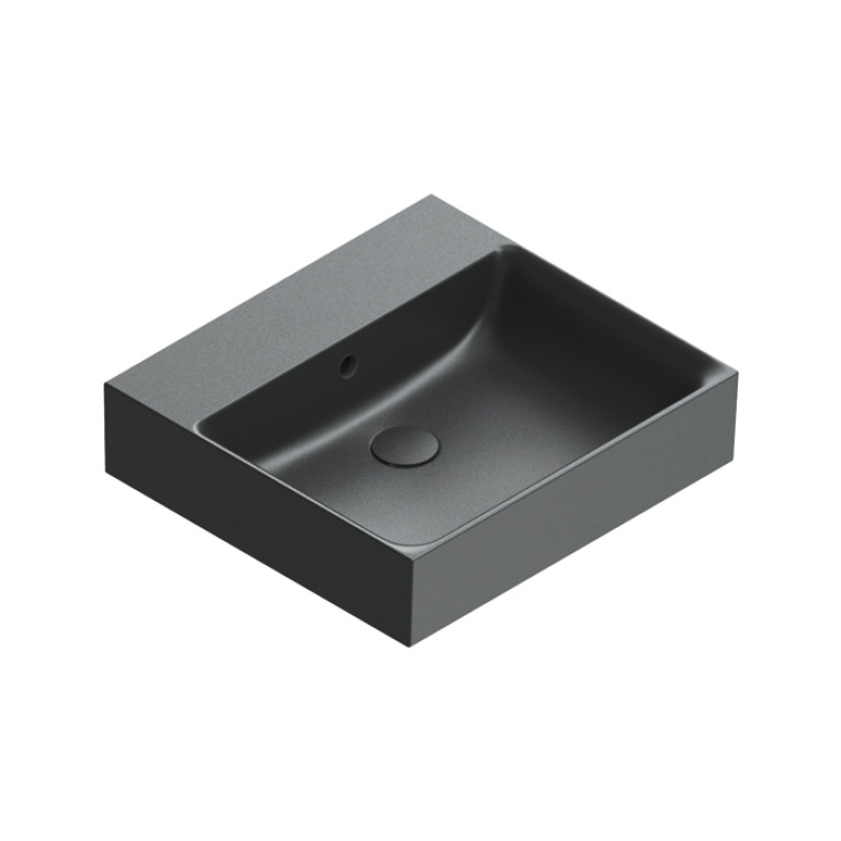 Catalano PREMIUM Раковина 50x47, без отв. под смеситель, покрытие Cataglaze+, цвет черный матовый