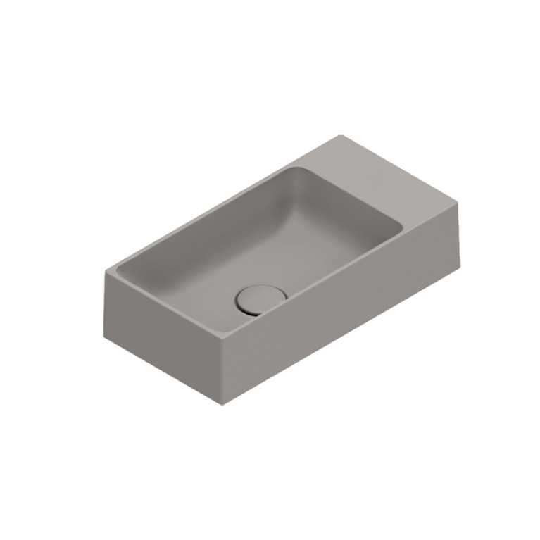 Catalano PREMIUM Раковина 50x25, без отв. под смеситель, покрытие Cataglaze+, цвет Tortora Satinato