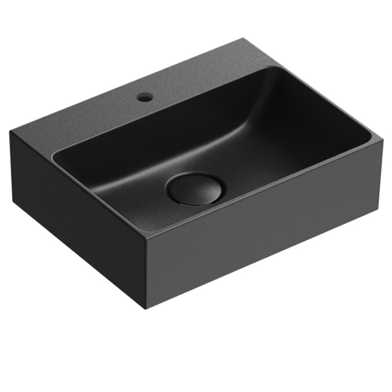 Catalano PREMIUM Раковина 40x32, с 1 отв. под смеситель, покрытие Cataglaze+ , цвет черный матовый
