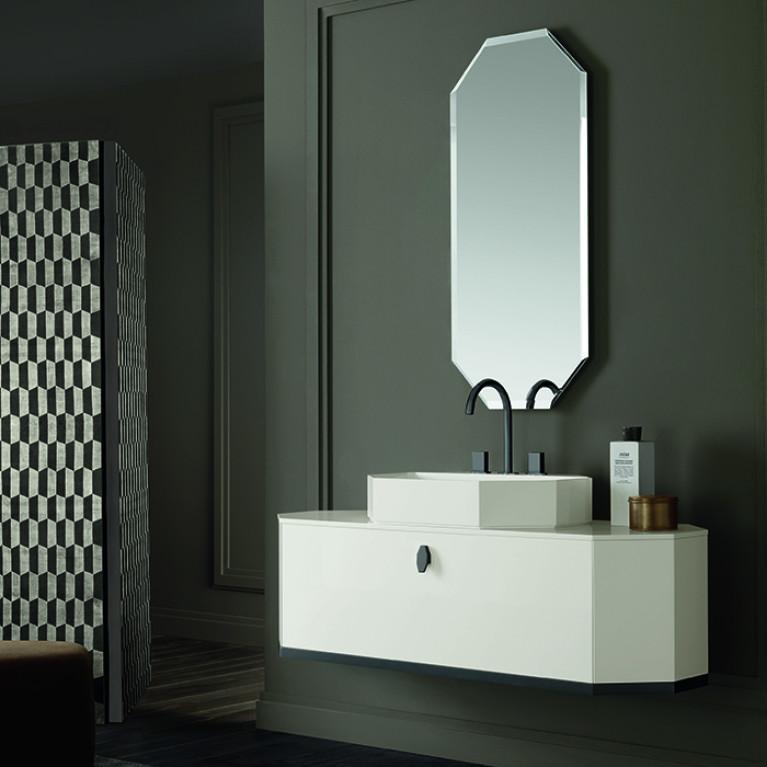 VITAGE milldue edition Раковина CRYSTAL 664х472х120 мм, без перелива, c 3 отверстиями для смесителя, Ceramilux, с донным клапаном, цвет бел глянцевый