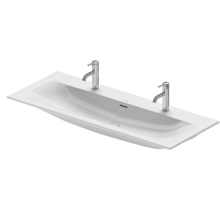 Duravit Viu Мебельная раковина с переливом 1 отв под смес. нажимной выпуск с керам. покрытием 1230х490 мм цвет белый