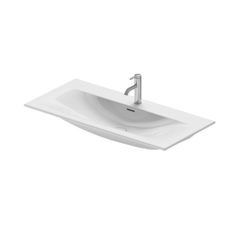 Duravit Viu Мебельная раковина с переливом 1 отв под смес. нажимной выпуск с керам. покрытием 1030х490 мм цвет белый