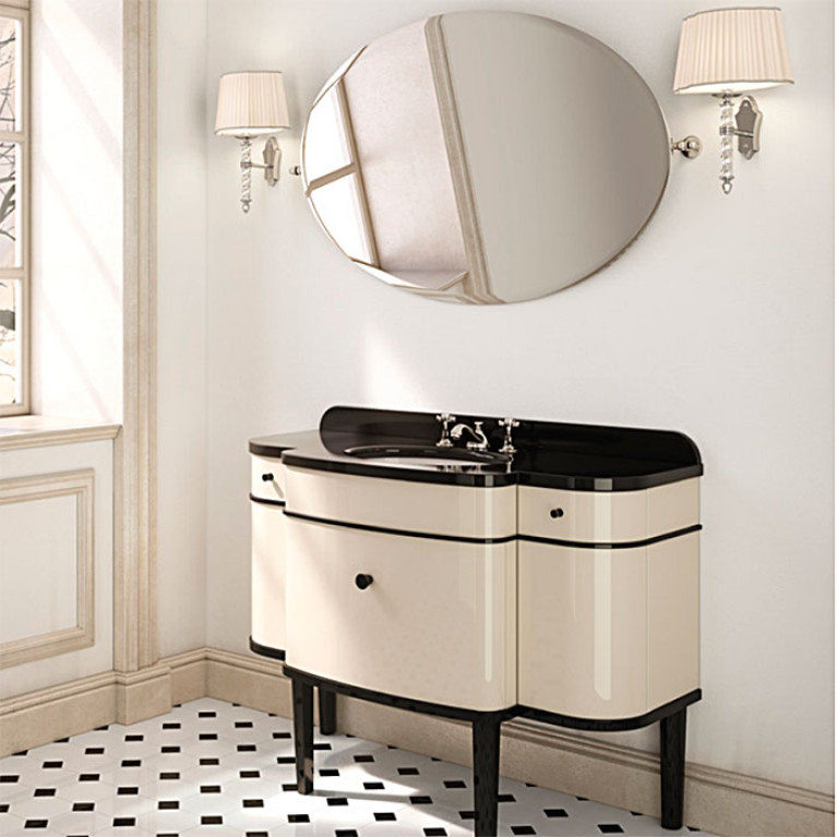 Devon Rose 50 Раковина (520х410 мм) со сливом-переливом, врезная снизу под столешницу, без отверстия под смеситель, цвет: белый
