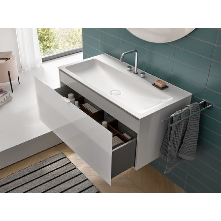 Emco Vanity units Раковина (мин. литье), 1200х522 мм, для тумб 9583 274 21 и 9583 275 21, с 1 отв., цвет белый (СО склада продаем с базой 9583 274 21)