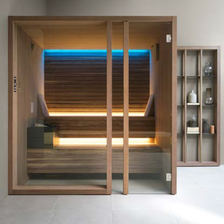 Effegibi Yoku S Glass Сауна 174x170h214см, DX, цвет: черный орех
