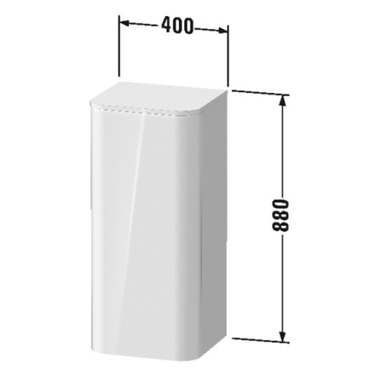Duravit Happy D.2 Plus Декоратиный топ 403x364x16мм для шкафа # HP1260, HP1261, цвет: Графит суперматовый