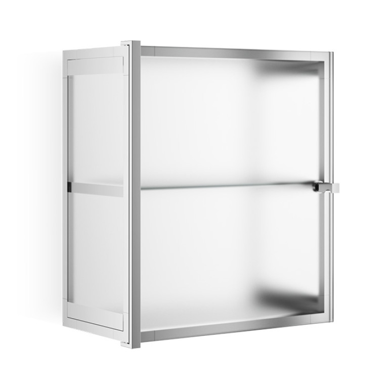 Decor Walther Glas S 2 Шкафчик подвесной 35x19x40см, стекло матовое, цвет: хром ЗАКАЗ ПО ЗАПРОСУ