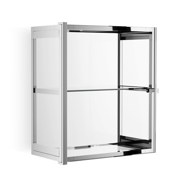 Decor Walther Glas S 2 Шкафчик подвесной 35x19x40см, стекло прозрачное, цвет: хром ЗАКАЗ ПО ЗАПРОСУ
