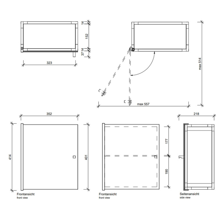 Decor Walther Glas S 2 Шкафчик подвесной 35x19x40см, стекло белое, цвет: хром ЗАКАЗ ПО ЗАПРОСУ