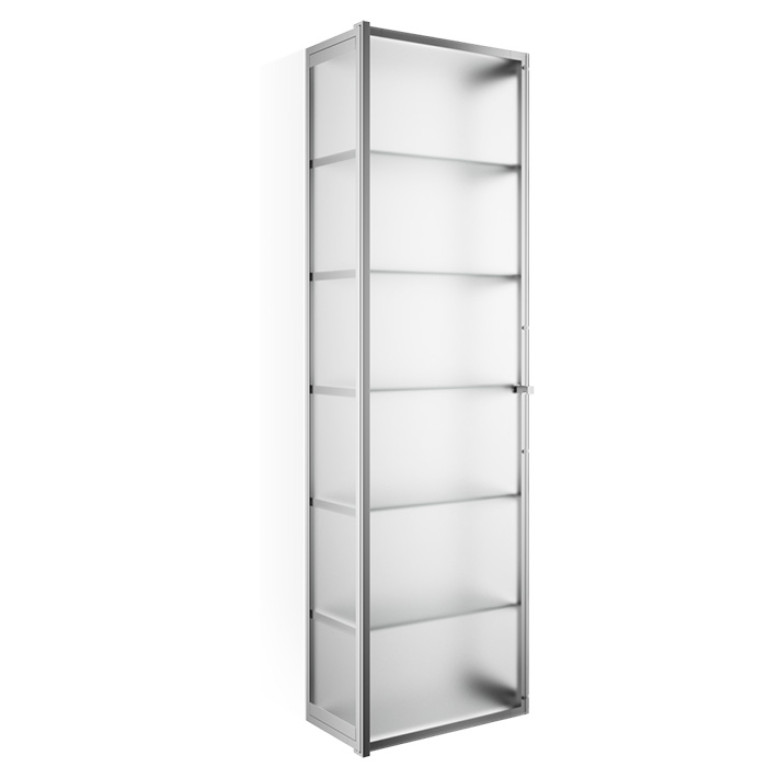 Decor Walther Glas S 4 Шкафчик подвесной 35x19x120см, стекло матовое, цвет: хром ЗАКАЗ ПО ЗАПРОСУ