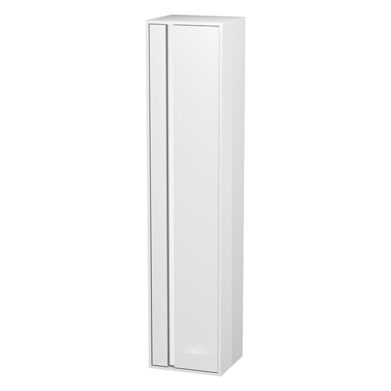 Duravit Ketho Шкаф высокий 400х360х1800 мм., 1 дверца петли справа, 2 стеклянные полки, 1 деревянная полка, цвет белый глянцевый