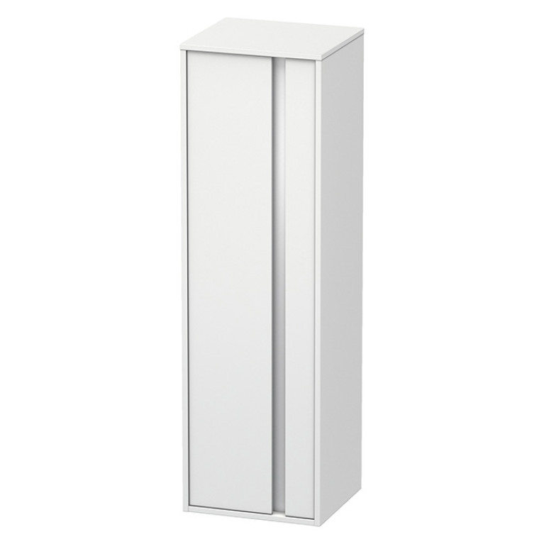Duravit Ketho Шкаф высокий 400х360х1320 мм., 1 дверца петли слева, 2 стеклянные полки, 1 деревянная полка, цвет белый матовый