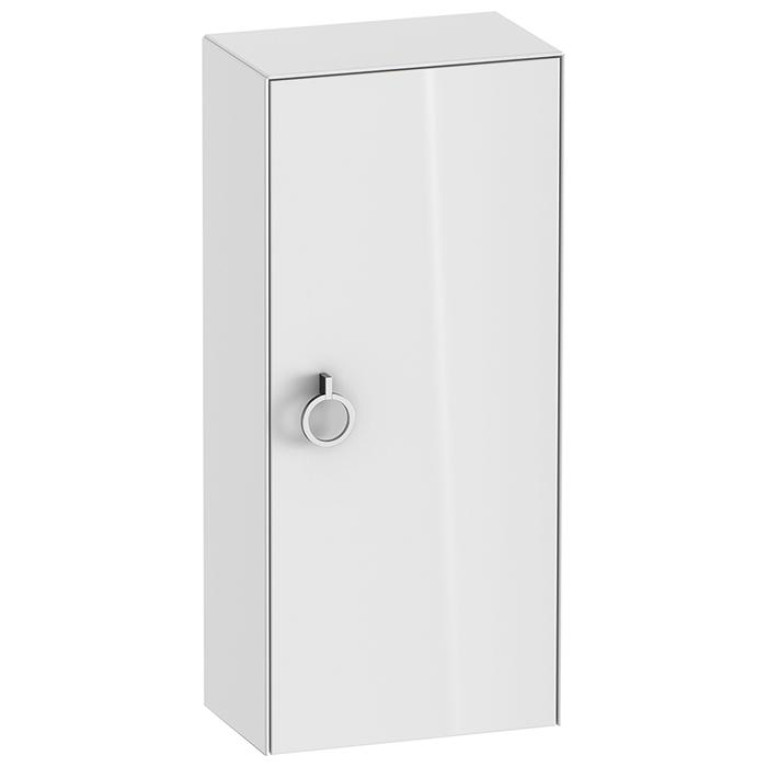 Duravit White Tulip Шкафчик подвесной, 880x400x240 мм, 1 дверца, 2 стекл полки с алюм, петли справа, цвет: белый высокоглянцевый