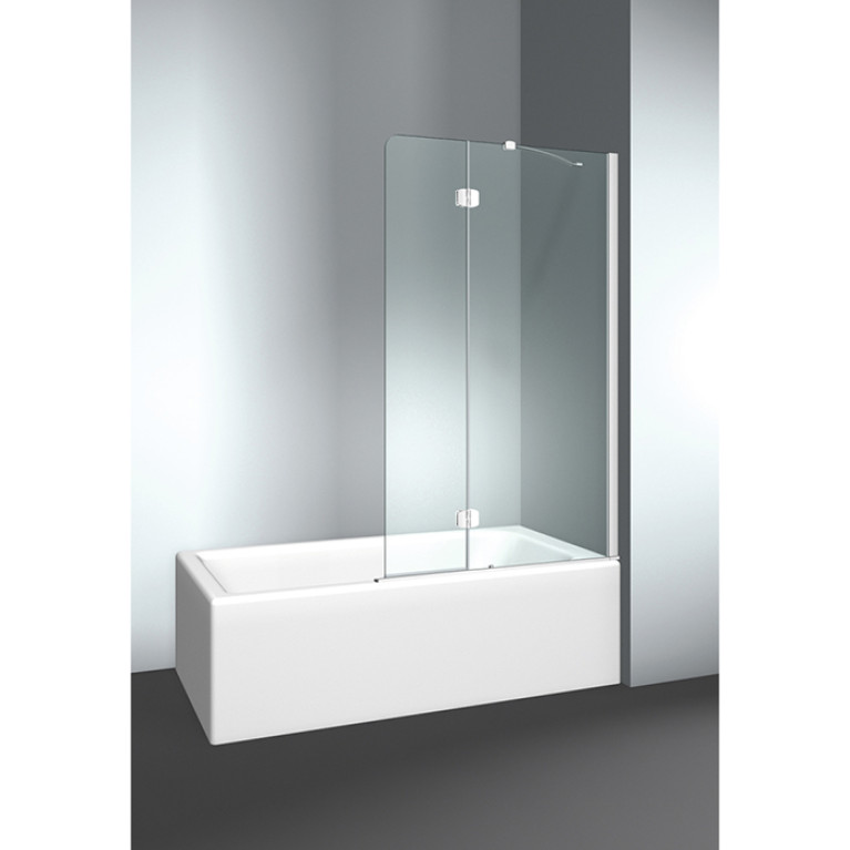 VismaraVetro Шторка на ванну PV 65х150Hсм, размер 110-112(60+50)см, DX (правая), стекло Transparent 04, Bright Silver 21, петли С67 внутр. Откр., TPA