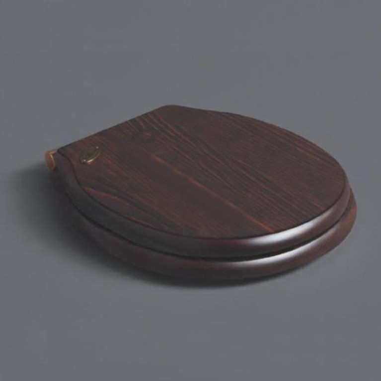 SIMAS Londra Сиденье для напольного унитаза, дерево,орех,петли-бронза