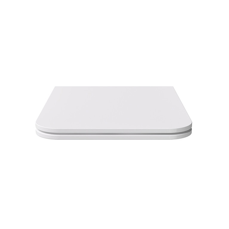 Alice Hide Сиденье с крышкой для унитаза Square, тонкое, с микролифтом, белый глянцевый, крепления хром