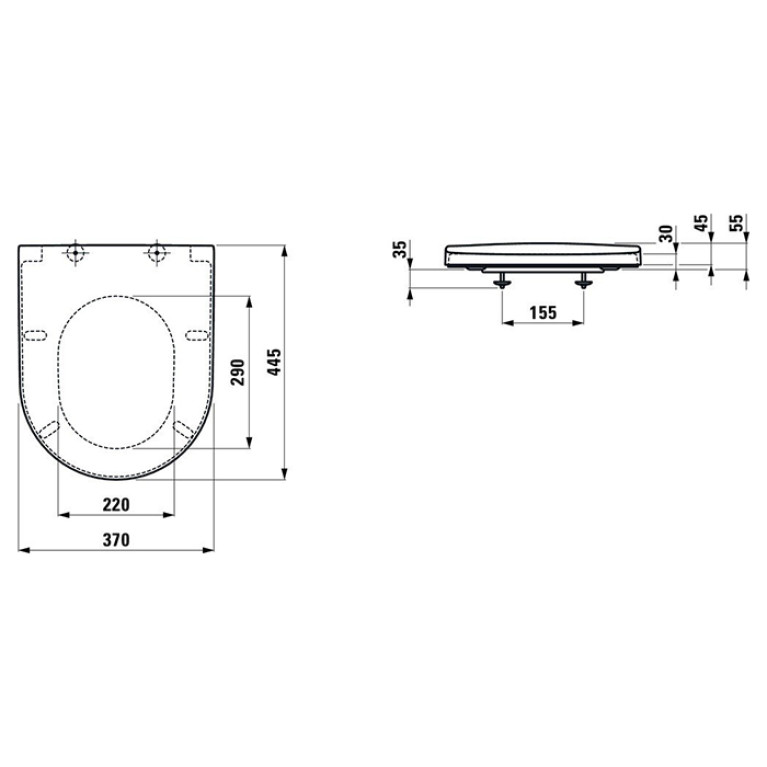 Laufen Pro/Navia  Сиденье быстросъемн, для 2095.6/9, 2096.0/4-6, 2196.2, 2295.2/6, 2495.5, 2595.1/2/8, 2596.2/4, 2060.1, цвет бел/микролифт (НЕТ пост)