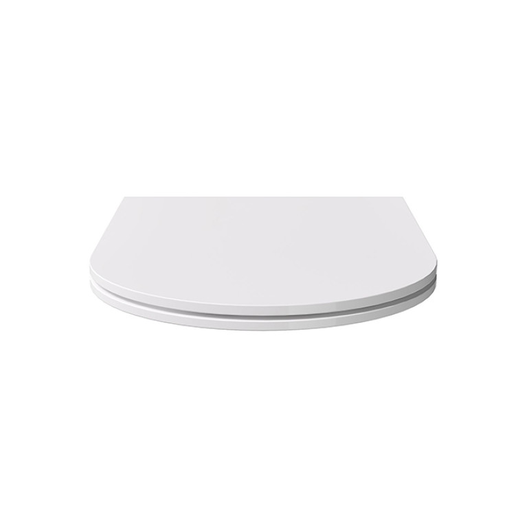 Alice Hide Сиденье с крышкой для унитаза Round, тонкое, с микролифтом, белый глянцевый, крепления хром