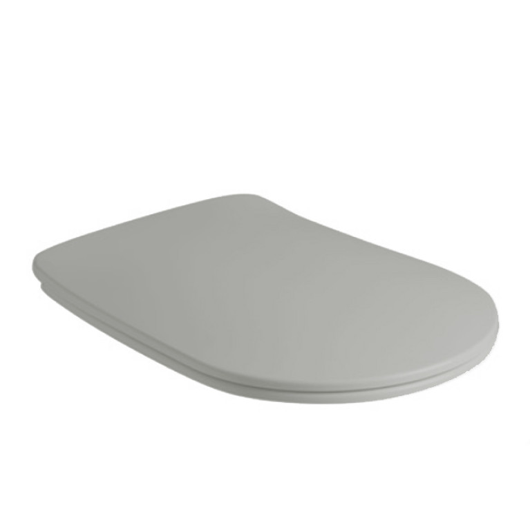 Kerasan Nolita Сиденье для унитаза SLIM быстросъемное, цвет Grigio matt, петли хром (микролифт)