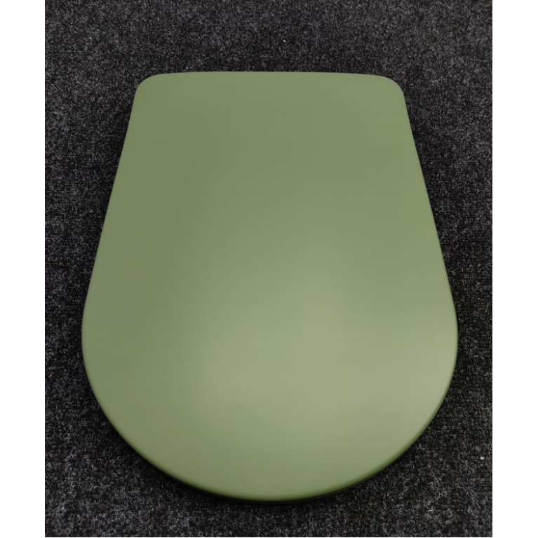 Kerasan Nolita Сиденье для унитаза SLIM быстросъемное, цвет Verde, петли хром (микролифт)