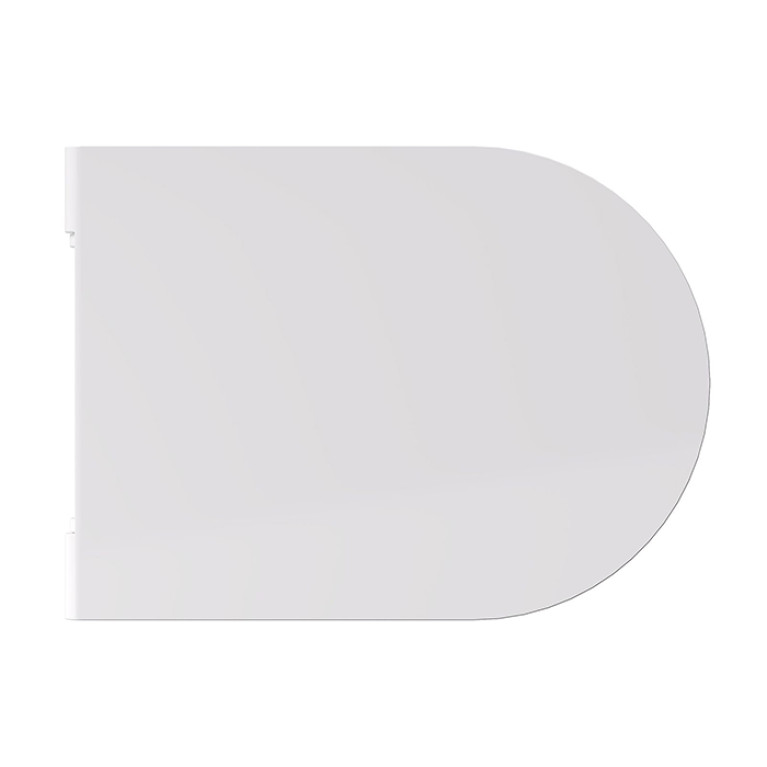 Alice Hide Сиденье с крышкой для унитаза Round, тонкое, с микролифтом, белый глянцевый, крепления хром