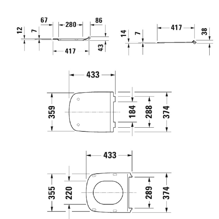 Duravit DuraStyle Сиденье для унитаза, микролифт, петли нерж/сталь, цвет белый  (Спец.цена из наличия)