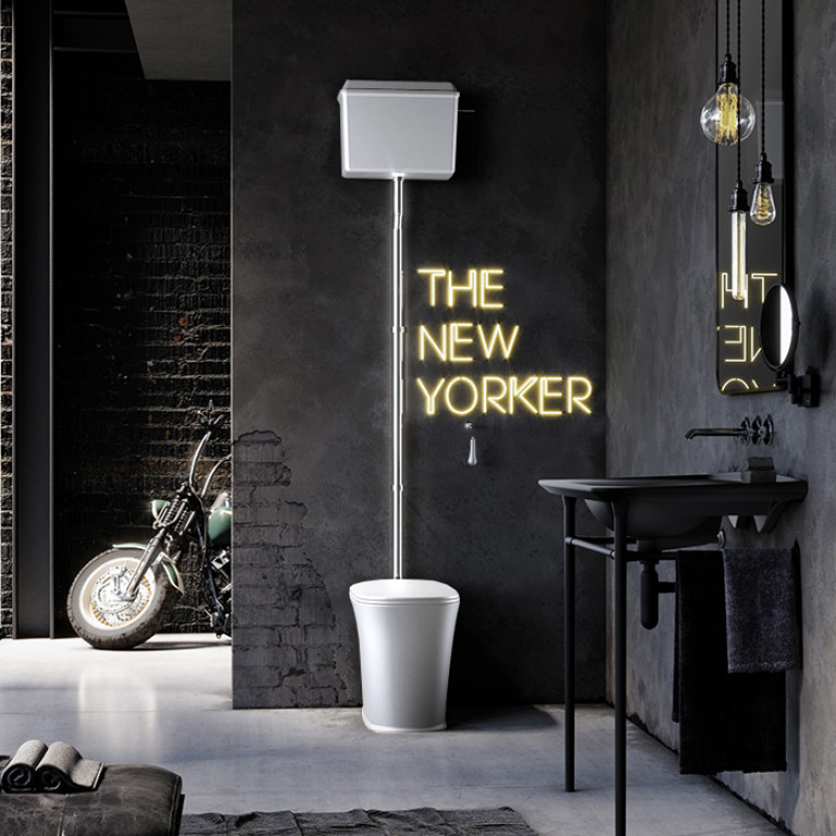 Kerasan  The New Yorker Сиденье для унитаза SLIM, быстросъемное, SoftClose, цвет: белый глянцевый
